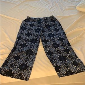 Navy Style and Co XL Palazzo Pants